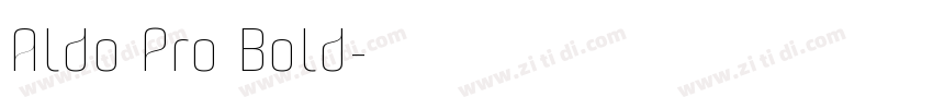 Aldo Pro Bold字体转换
